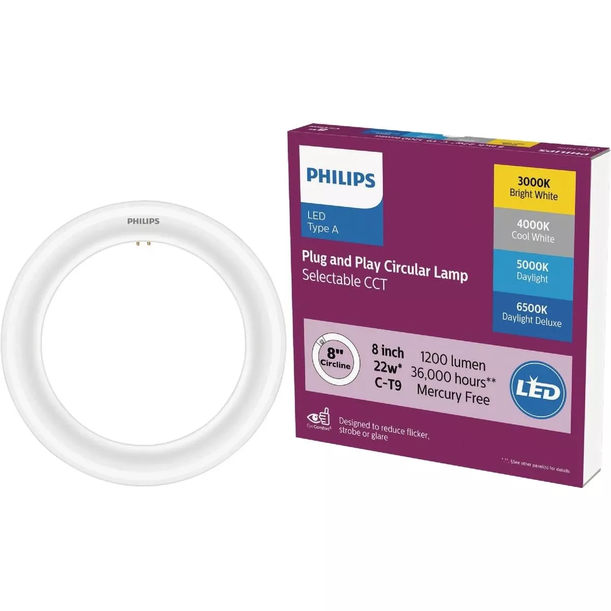 8‑inch 22w T9 Led Tube – 4‑cct Energy‑saving Light